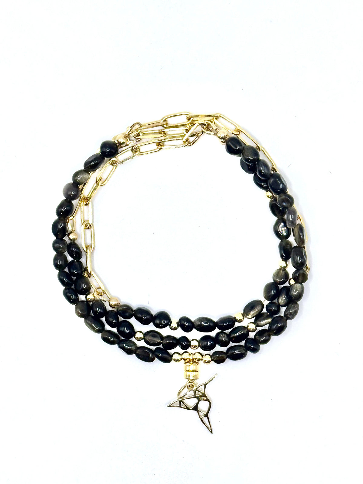 L'Indomptable - Collier mi-long & Bracelet 3 tours